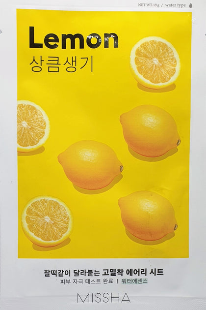 MISSHA Airy Fit Sheet Mask- Lemon 20g - LoveToGlow